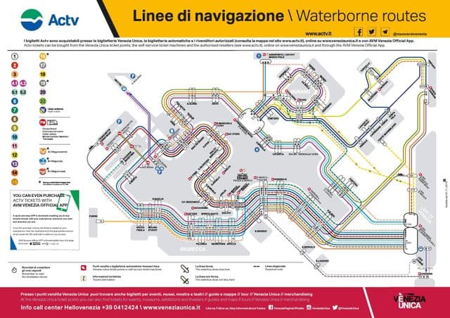 Mappa della stazione degli autobus di Venezia