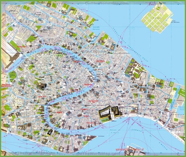 Mappa del centro di Venezia
