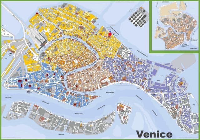 Mappa della città di Venezia